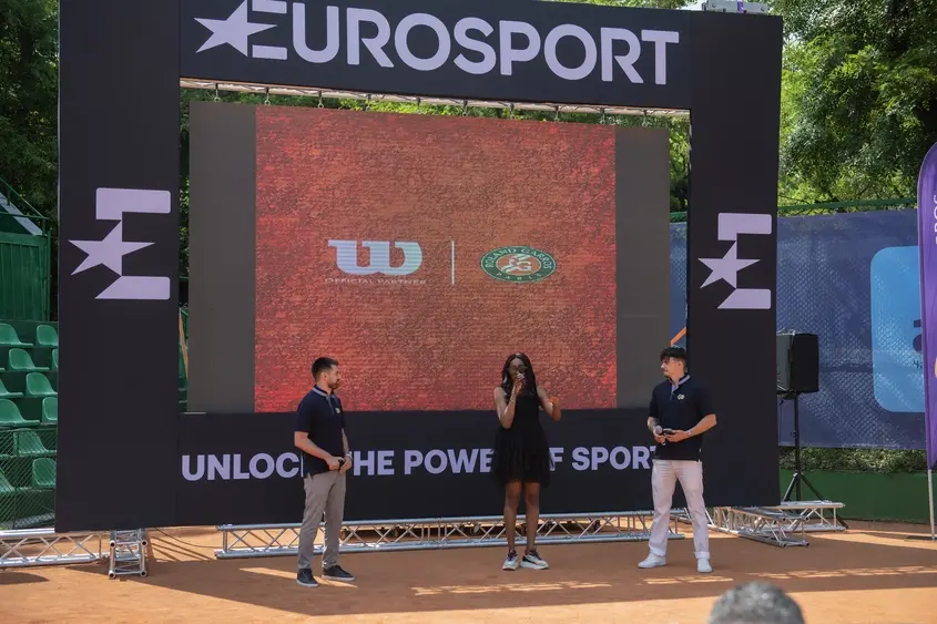 Мира Дерменджиева Кенечи Белушевич по време на френското парти, организано от "Тенискафе"