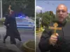 Мъж с расо се хвърли пред кортежа на Зеленски