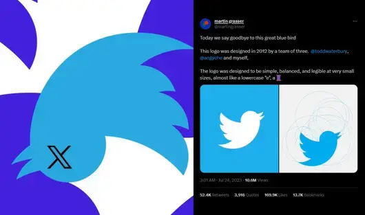 Дизайнерът на птичката на Twitter се сбогува с нея и разказа историята ѝ