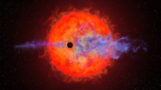 Телескопът Хъбъл улови как звезда взривява атмосферата на планета
