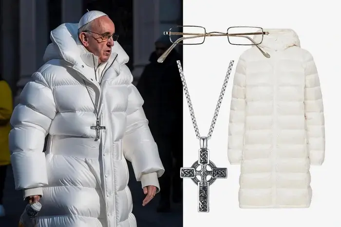 Папа Франциск с пухеното яке