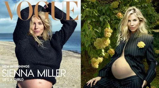 На 41 г. бременната Сиена Милър се появи на корицата на Vogue