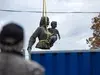 Снимка от демонтажа на Паметника на съветската армия