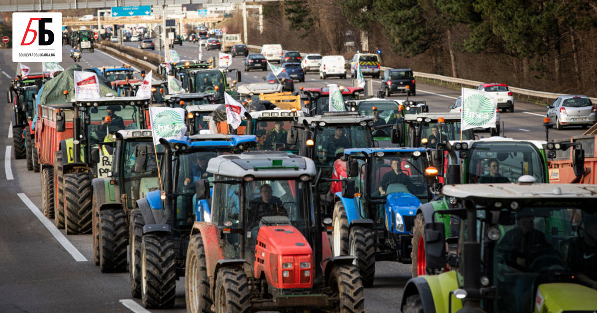 Френските фермери, които протестират вече цяла седмица, блокираха магистрала А1