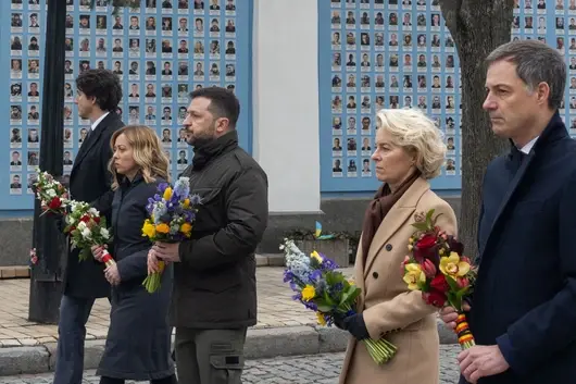 Европейските лидери са в Киев. Обещаха подкрепа за Украйна, докато тя не стане "окончателно свободна"