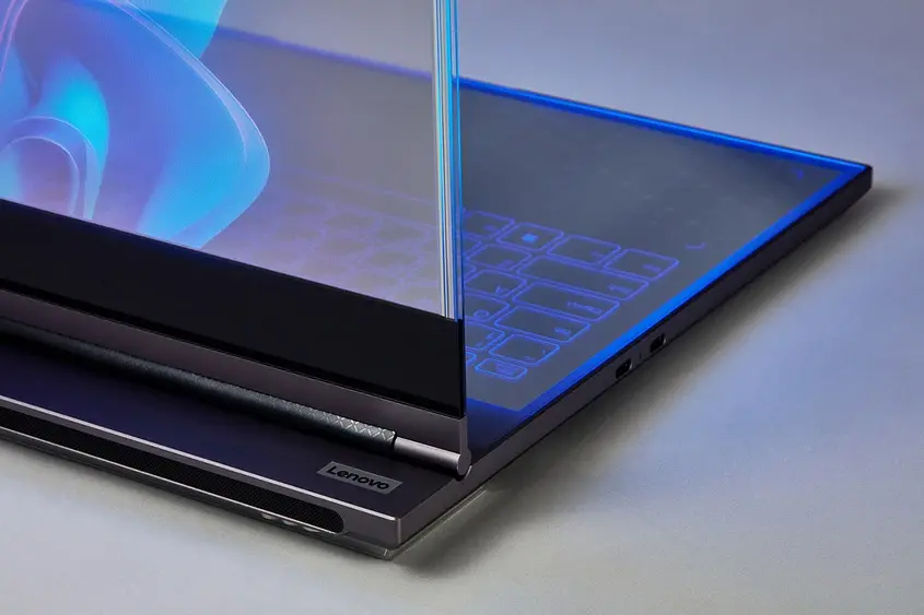 лаптоп с прозрачен дисплей на Lenovo