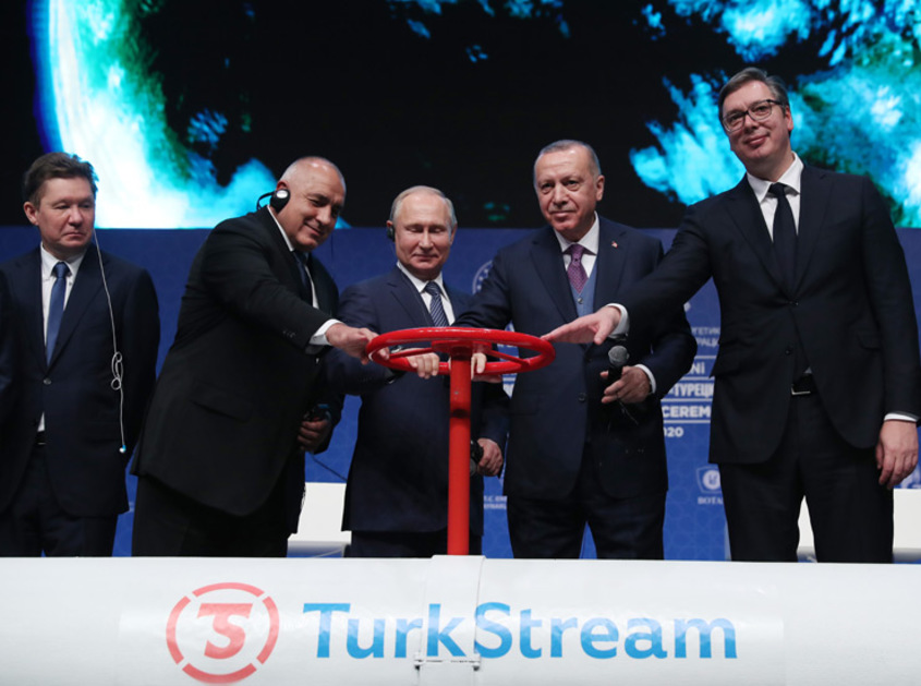 Путин и Ердоган откриха "Турски поток" в присъствието на Борисов и Вучич