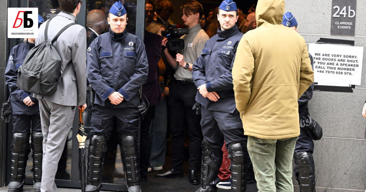 Снимка: Полицията в Брюксел прекрати събрание на крайнодесни националисти с участието на Орбан