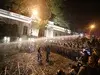 Снимка от сблъсъците на протест в Грузия