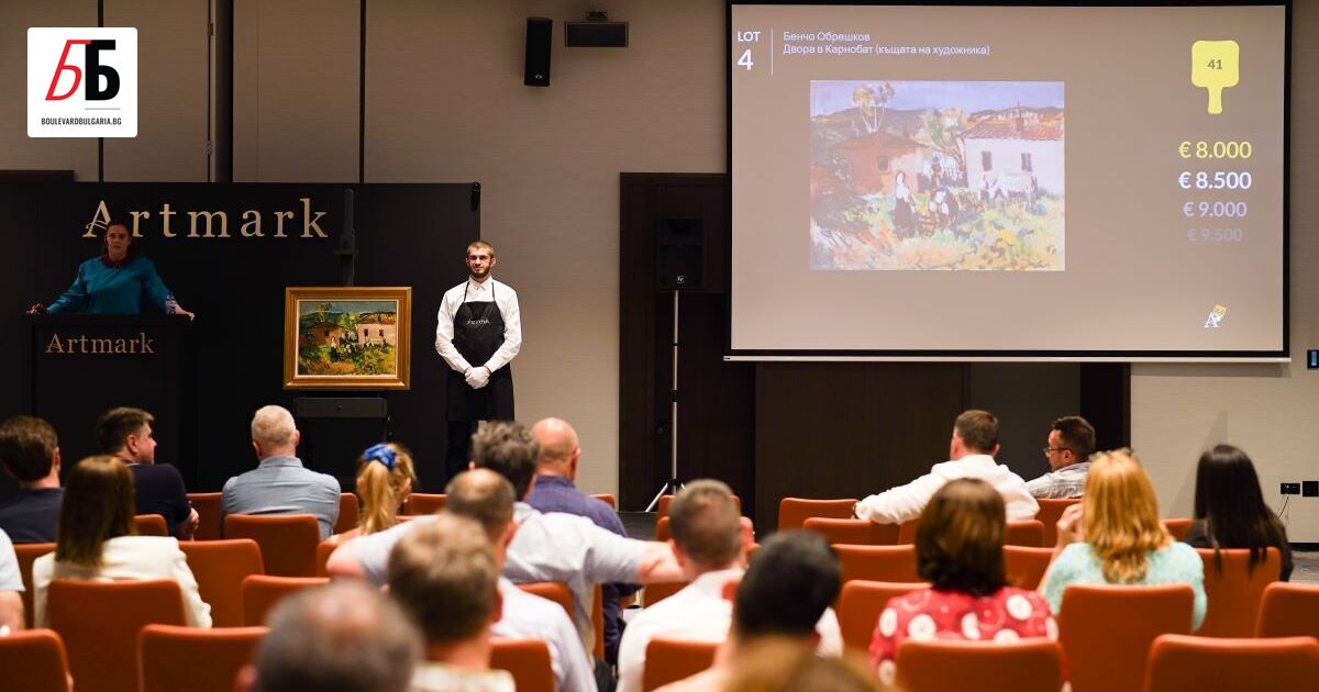 Картината Ваза с лалета в Родопите“ на Бенчо Обрешков продадена