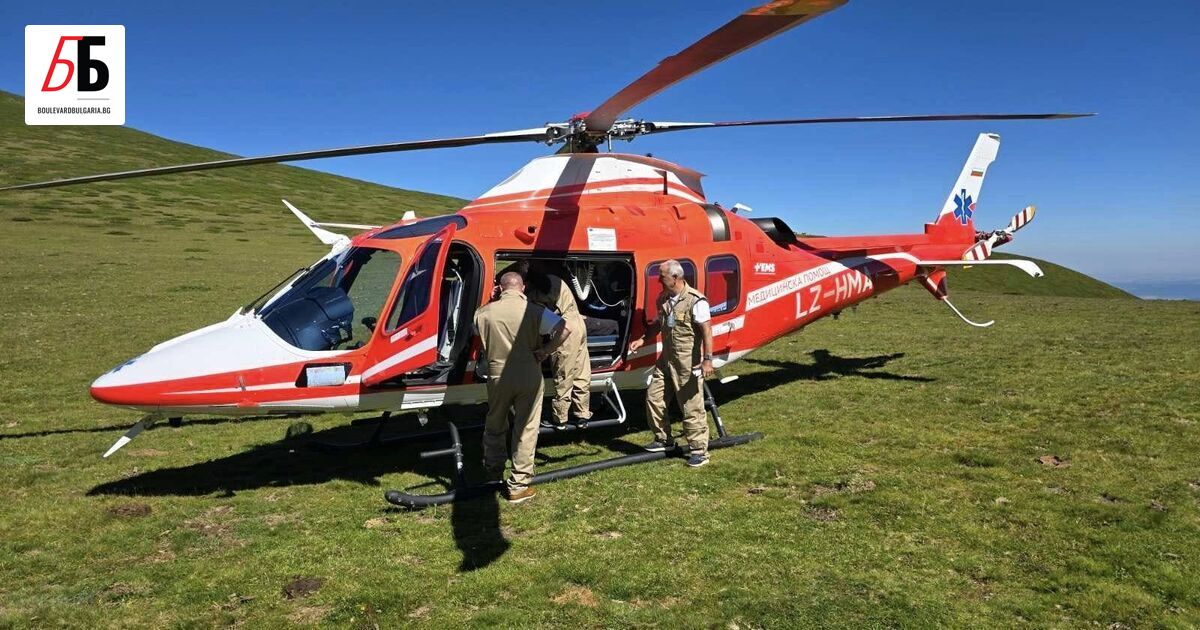 Медицинският хеликоптер е помогнал за транспортирането на пострадал мъж в