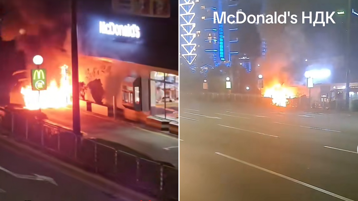 Ресторант на McDonald's в София се запали