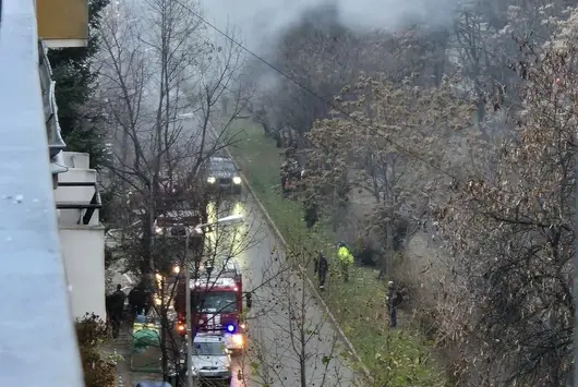 Голям пожар в сграда на бул. "Евлоги Георгиев" в центъра на София