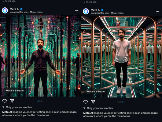 Instagram започна да генерира AI-снимки на потребители на Meta AI, без да ги пита