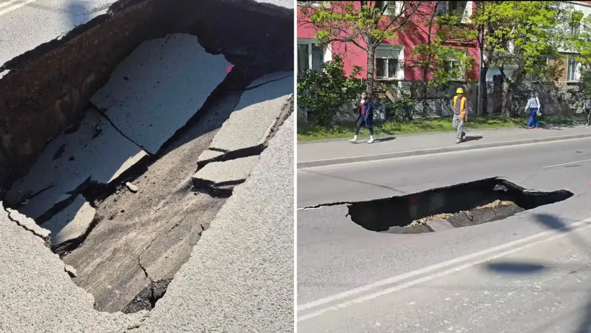 Огромен кратер се отвори край "Цариградско шосе" в София