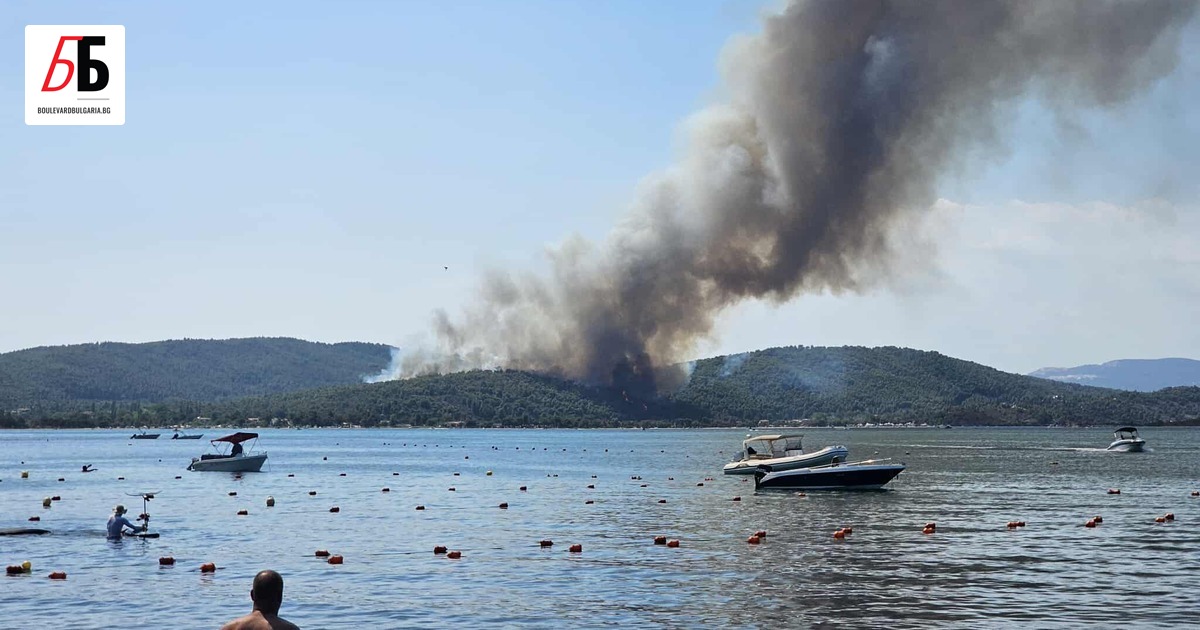 Голям пожар гори в горист район на втория ръкав на