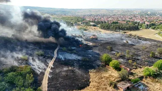 Леко завишени нива на метан и въглероден оксид след пожара край автоморга в Харманли