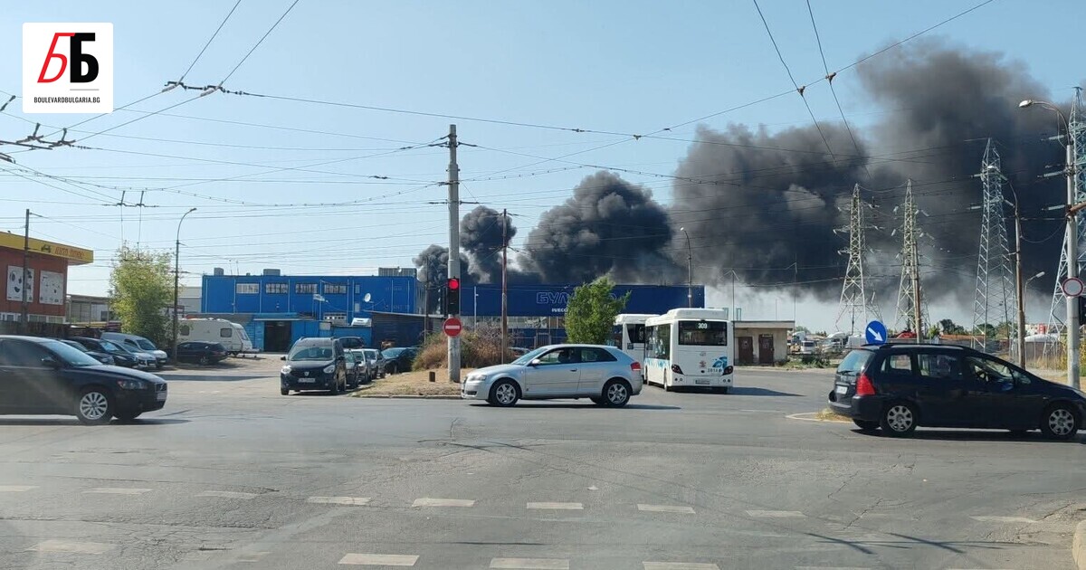 Пожар лумна в близост до Околовръстното шосе на София в