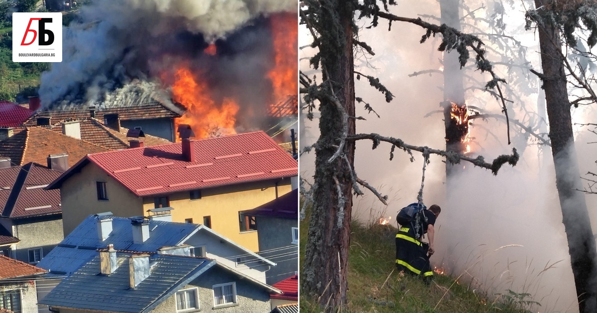 Екипи на пожарната се опитват да овладеят два сериозни пожара