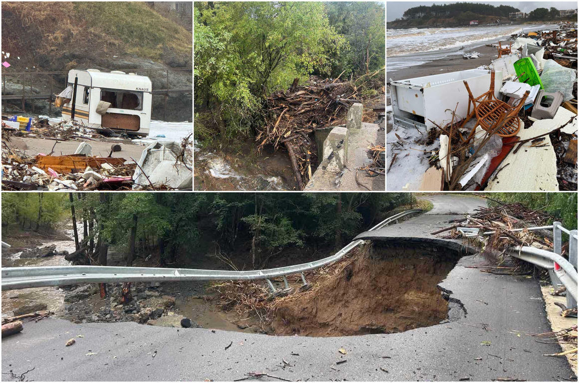 Потоп в Царево. Първо евакуираха хора, после BG ALERT предупреди за опасност