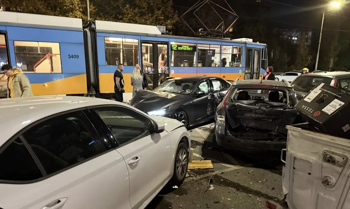 Пиян шофьор потроши 6 коли на бул. "Витоша" в София