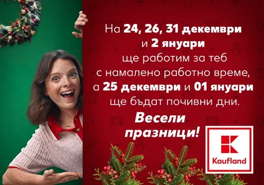 Кога ще работи Kaufland по време на празниците?