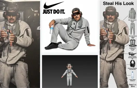 Анцугът Nike Tech, носен от Мадуро при ареста му, се разпродаде напълно