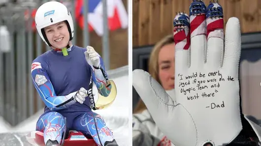Баща ѝ не успя да я види на Олимпийските игри, но тя носи думите му на ръцете си