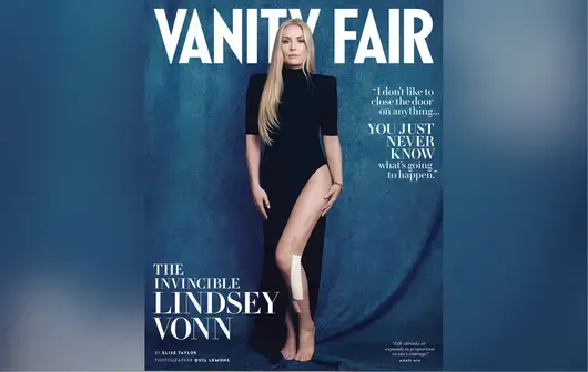 Линдзи Вон се завърна на корицата на Vanity Fair след кошмарното си падане в Италия