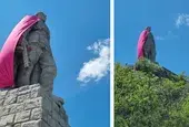 Паметникът на Альоша в Пловдив се „облече“ в розово в чест на Giro d’Italia