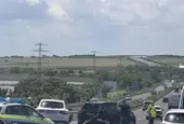 Верижна катастрофа блокира движението по пътя Слънчев бряг -  Бургас