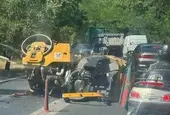 Валяк падна от автовоз, удари кола и блокира Кресненското дефиле