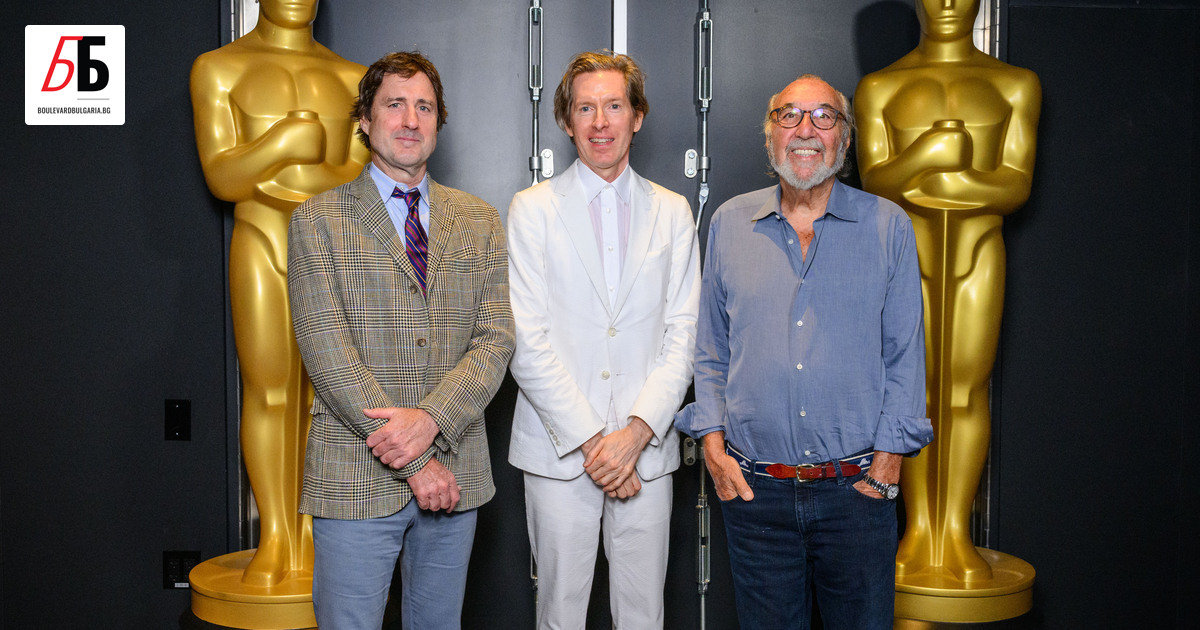 Уес Андерсън, Люк Уилсън и продуцентът Джеймс Л. Брукс заседнаха