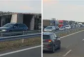 Тир се обърна на "Тракия" край Карнобат