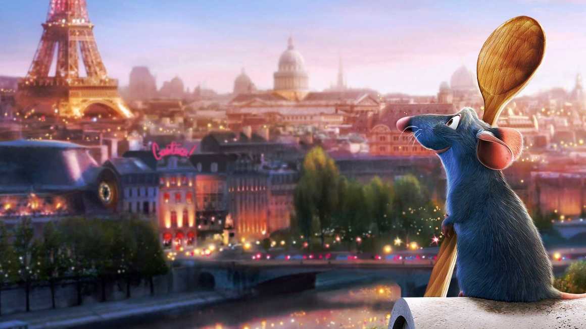 <br><br>
<strong>Рататуи / Ratatouille </strong>
<br><br>
Няма нищо изненадващо, че филмът на Pixar за талантливия плъх Реми се нарежда на толкова високо място в предпочитанията на парижани. Носителят на "Оскар" за най-добра анимация (и номиниран за най-добър оригинален сценарий) разказва трогателна и изключително забавна история за превръщането на мечтите в реалност, подправена с доста автоирония и добър вкус. Париж е перфектният фон, на който геният пробива всички предразсъдъци на елита в "Рататуи". 