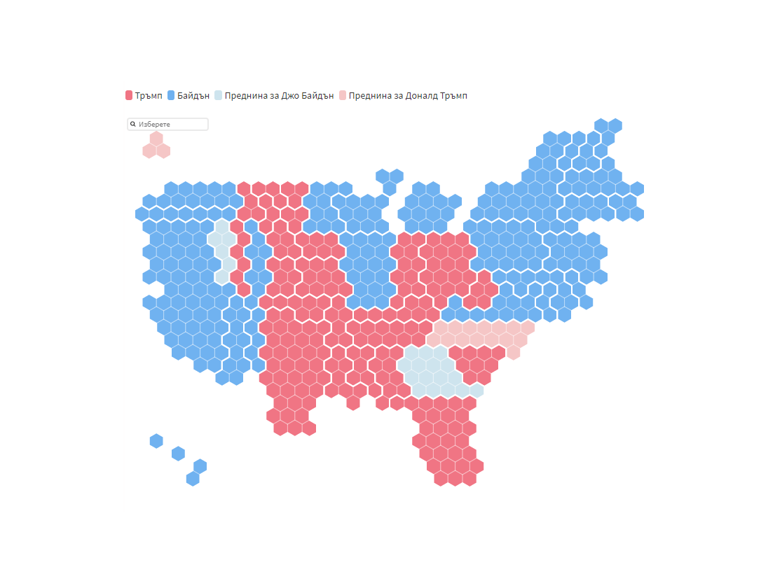 Инфографика: Резултатите от изборите в САЩ