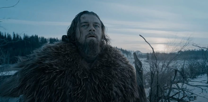 "Завръщането" (The Revenant) - 2015 <br><br>
Хю Глас (Ди Каприо) оцелява в ледената пустош и преминава през различни предизвикателства като бягство от гонеща го мечка. <br><br>
Лео има много малко реплики във филма на Алехандро Иняриту и, донякъде изненадващо, успя да стигне до наградата "Оскар". Освен това спечели и "Златен глобус".